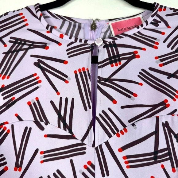 KATE SPADE Frozen Lilac Matches Dress - NJMUA391 - Sz 0 - Picture 7 of 15